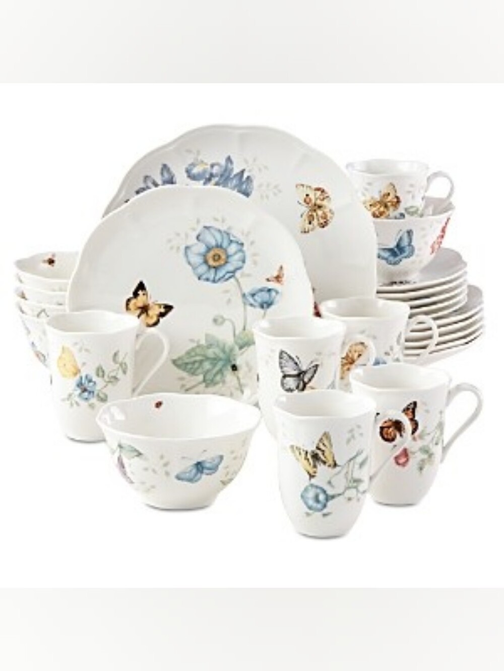 Lenox Butterfly Meadow 24Pc. Dinnerware Set.